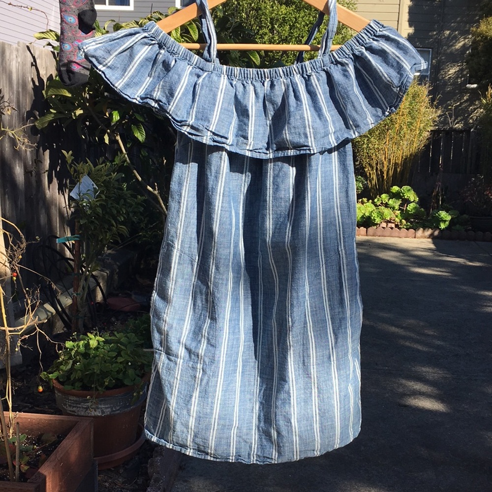 J. Crew chambray drop shoulder dress xs